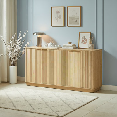 Vertical Stripe Sideboard With Stoarge
