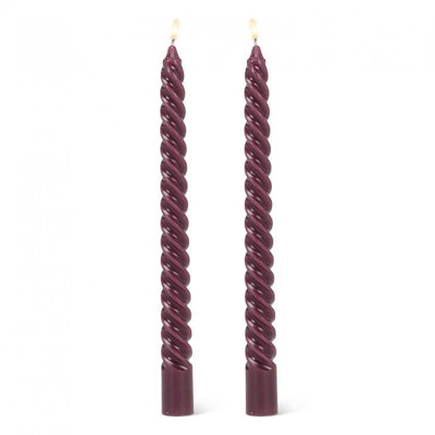 Ensemble de 2 bougies en spirale serrées