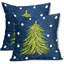 Ensemble de 2 housses de coussins de Noël en forme de sapin de Noël vert aquarelle-105473698