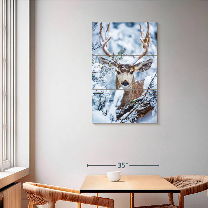Brampt Winter Mule Deer, 23" H x 14" W