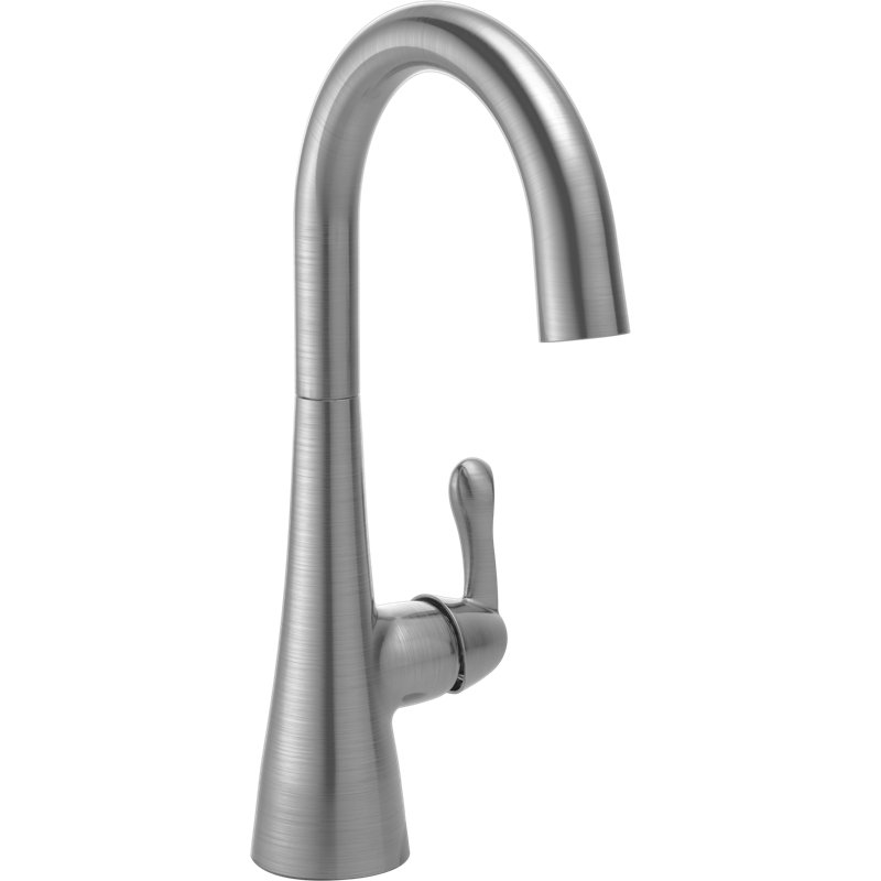 Transitional Single Handle Bar Faucet, Arctic Stainless