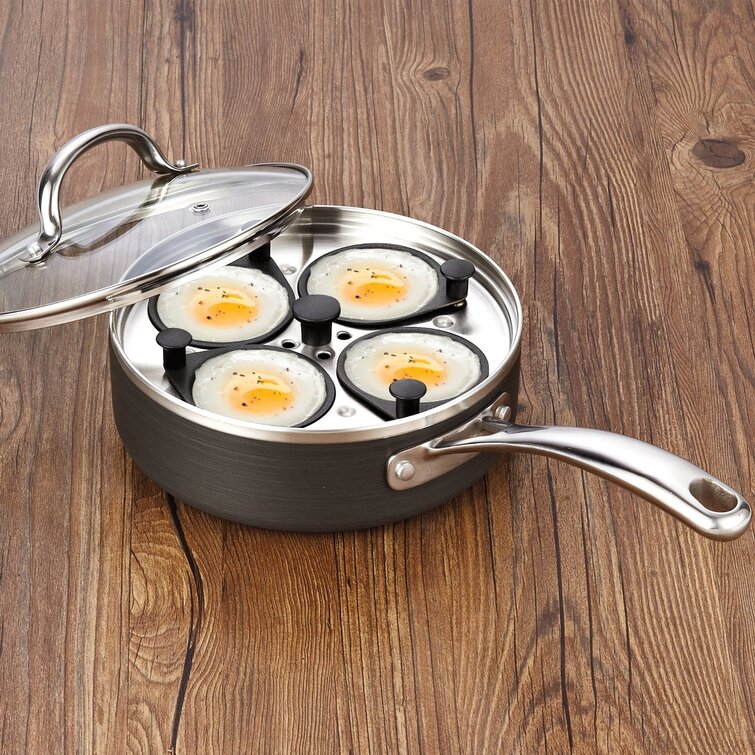 Egg Frying Pan Non Stick Egg Cooker Pan 4 Cup Aluminum NEW