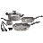 8 Piece Aluminium Non Stick Cookware Set