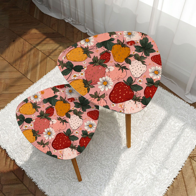 Ensemble de 2 tables basses gigognes Triangle
