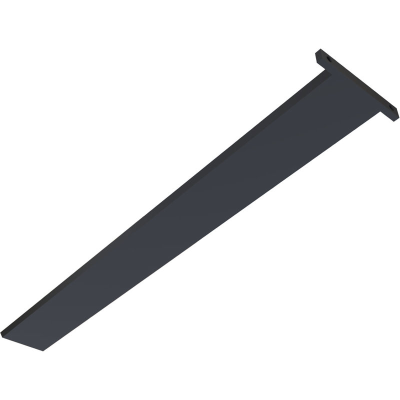 Support de comptoir en acier robuste avec bride, H 24 po x l 0,5 po x P 2,5 po