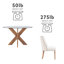 Astrid 4-Person 48” Round Glass Top Dining Set-99052122