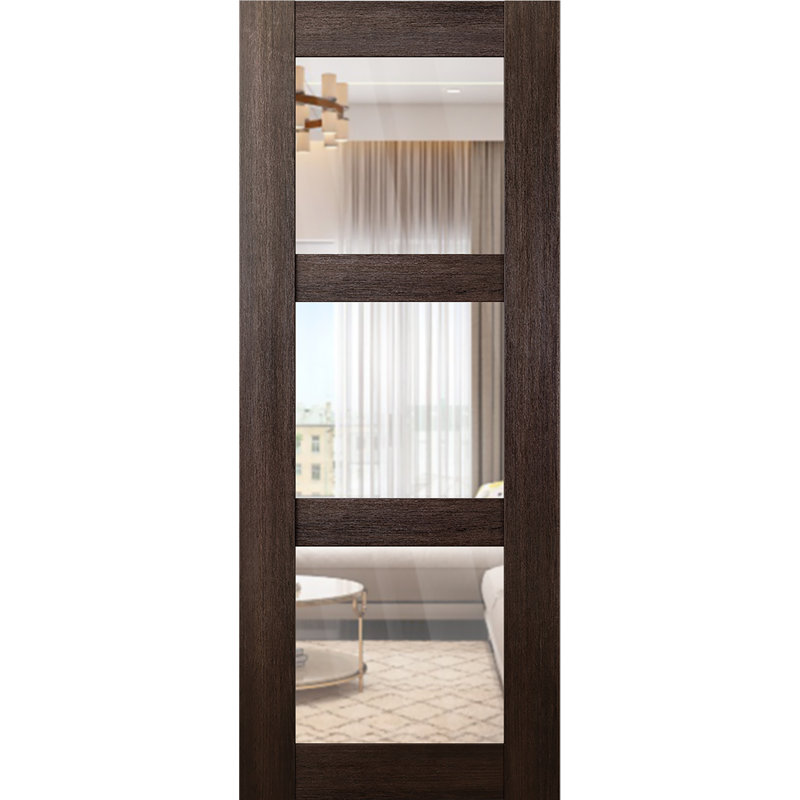 Avon 3 Lite 30 po x 80 po Dalle de porte intérieure standard en bois manufacturé en bois de frêne loire clair