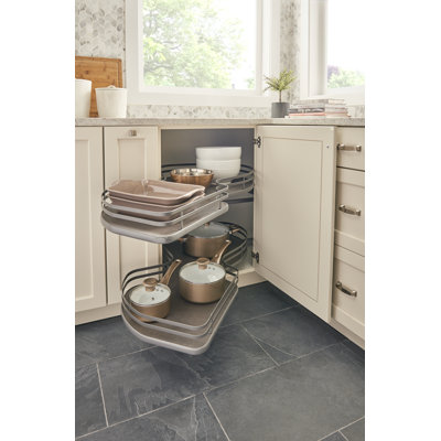 Rev-A-Shelf Contemporary Cloud 2-Shelf Blind Corner Organizer for Blind Right Cabinet