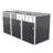 Garbage Bin Shed Stores 3 Trash Cans With Pneumatic Support Rod-1396847054