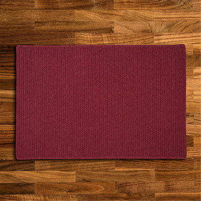 Tapis réversible en mélange de laine Tanguay - rouge cèdre