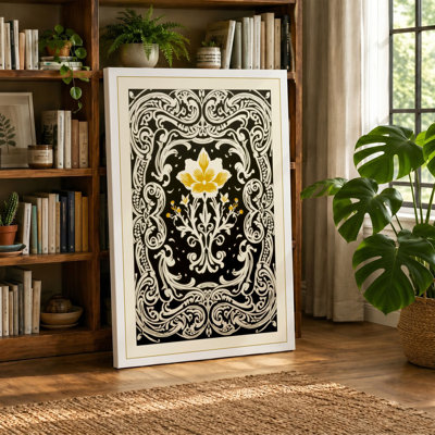 Ornamental Medallion Bloom Botanical - Wrapped Canvas