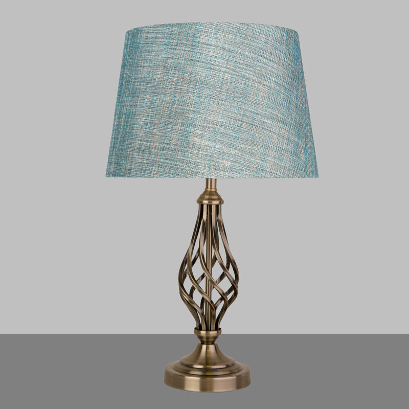 Cortaro Metal Barley Twist Classic Table Lamp, Gold, Antique Brass