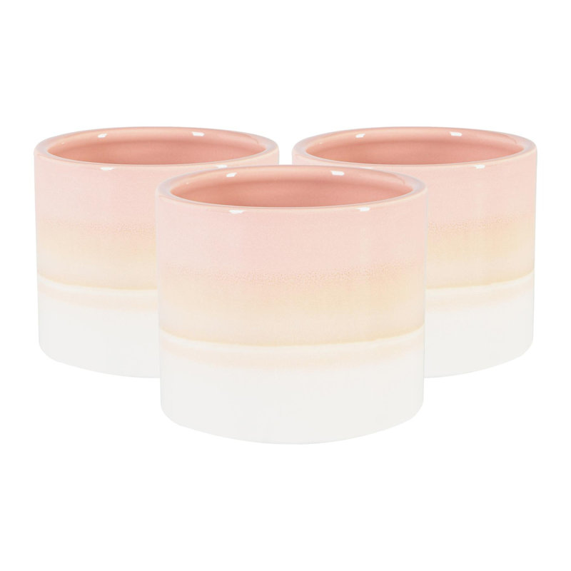 Nicola Spring - Reactive Glaze Plant Pots - 9cm, Pink