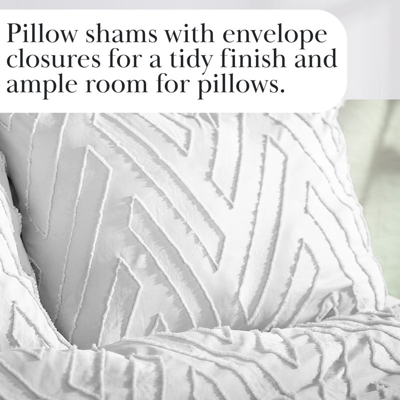 Ensemble d'édredon en microfibre à chevrons et chevrons Southshore Fine Linens, Gris clair