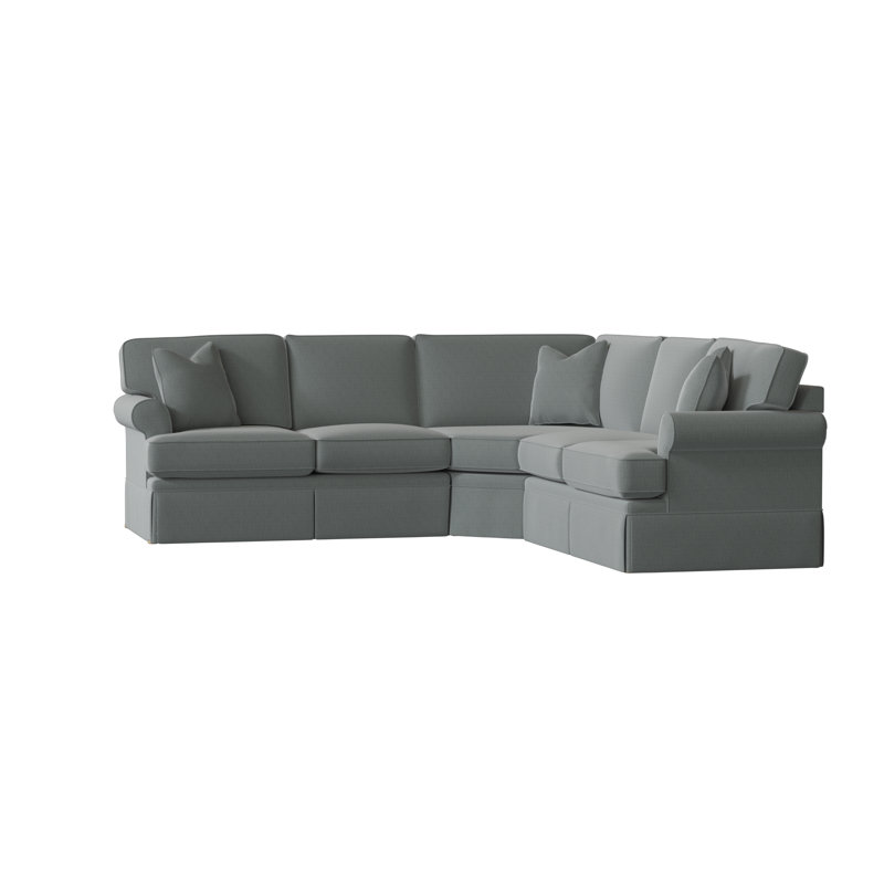 Andrew Upholstered Sectional, Left Hand Facing, Walnut, Hailey Chalk