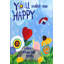 «You Make Me Happy», reproduction sur toile tendue-19669117
