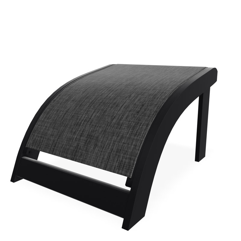 Repose-pieds Adirondack en polymère de qualité marine, Noir, Ombre Augustine