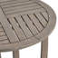 Table en bois gris de 27,5 pouces avec une touche rustique de style bistrot -