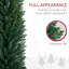 Arbre de Noël 8 pi avec 818 pointes réalistes et support en plastique durable, pour espaces compacts, arbre de Noël