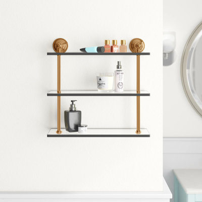 Freyja 3 Piece Glass with Towel Bar