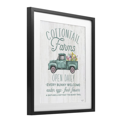Antique Cottontail Farms Framed Print Under Glass, design by Lux + Me Designs