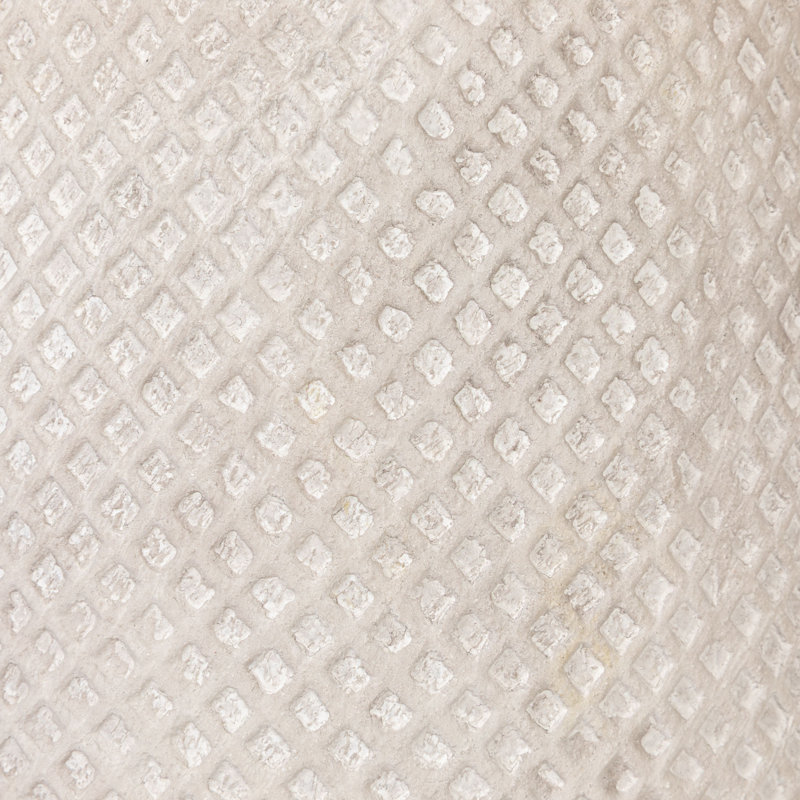Cream Stoneware Floor Lamp With Linen Shade