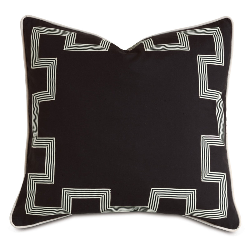 Housse et insert de coussin en coton Brooklyn, Noir
