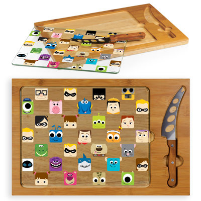Ensemble de 3 couteaux à plateau de service à plateau de service pour table de bout pixar
