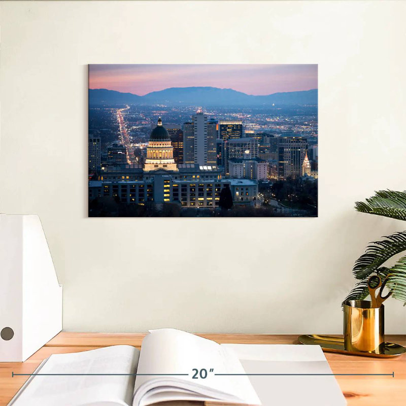 Salt Lake City At Dawn, H 8 po x l 12 po