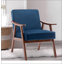 Chaise de salon de style Mid-Century moderne avec structure en bois massif