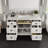 Didomenico 60"W X 22"D Bathroom Vanity With White Carrara Quartz Countertop And Undermount Porcelain Sink-375999512