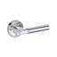Lake Forest Privacy Lever with Recessed Round Rose in Unlacquered Brass-1296869494