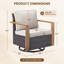 Ensemble de 4 chaises d'extérieur pivotantes avec coussins Allcot-881859368-881859367