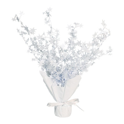 Centre de table étoile Beistle Star Gleam 'N Burst – Étoile blanche de 38 cm (15 pouces) pour mariages, anniversaires et fêtes