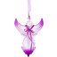 Ensemble de 6 décorations en acrylique avec un ange suspendu en acrylique