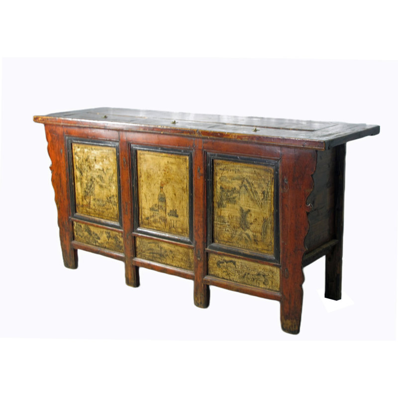 Asian Classic 75.5'' W Solid Wood Sideboard