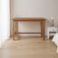 Bureau carré en bois massif vintage en orme