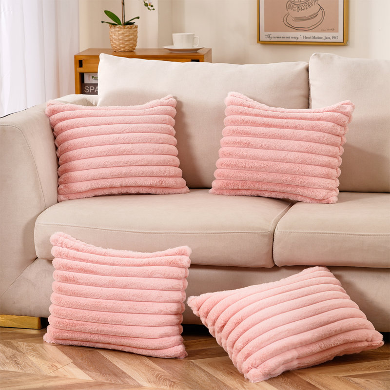 Coussin , Polyester/ Bourre en polyester, Rose