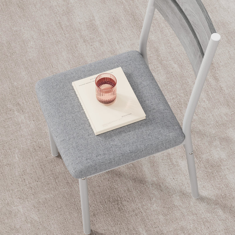 Dining Set, Washed gray + white tube