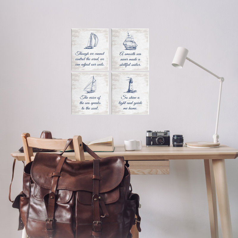 «Timeless Nautical Expressions», ensemble de plaques murales par lettres et lignes