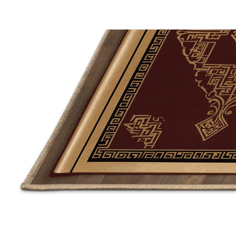 Tapis ornemental rose, Carré 5 pi