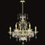 Lustre 6 lumières en cristal empire rétro 27,6 po avec finition argent brossé