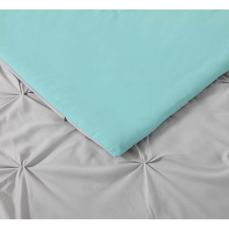 Ensemble d'édredon réversible en microfibre hypoallergénique , Lavande, Édredon simple très grand et 1 taie décorative
