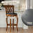 Swivel Upholstered Stool with Solid Wood Frame-1890804277-1890804275
