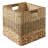 10.5" Mixed Weave Hyacinth Seagrass Storage Basket Cubes, Natural - Set of 2-1481831254