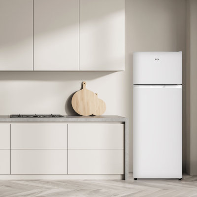 73 Cu Ft Double Door Refrigerator White with Freezer