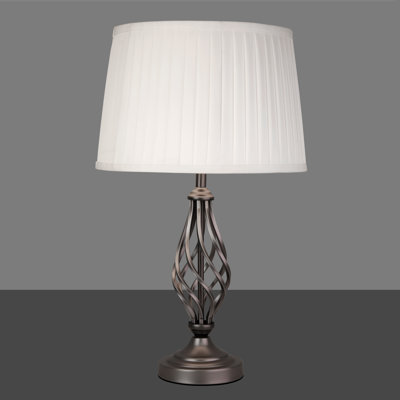 Zoey 49cm Twist Traditional Metal Table Lamp