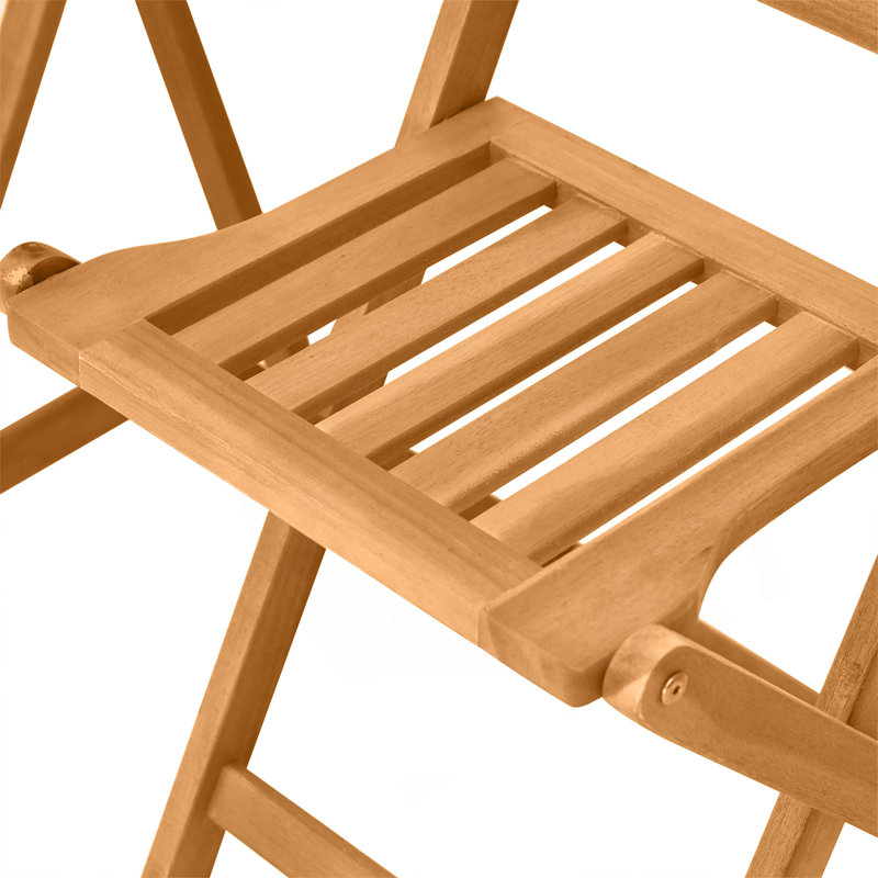 3-Piece Folding Acacia Wood Bistro Set