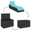 Chaise longue pliante avec coussin et rangement en rotin de polyester-2109448971-2109448974