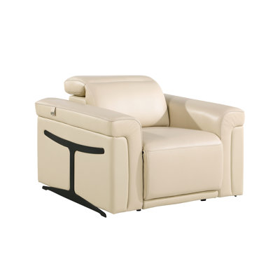 Doniece Top Grain Leather Power Recliner -  Orren Ellis, 963DD79B67BB4CC7BAC8BCCEEF4B1BFC